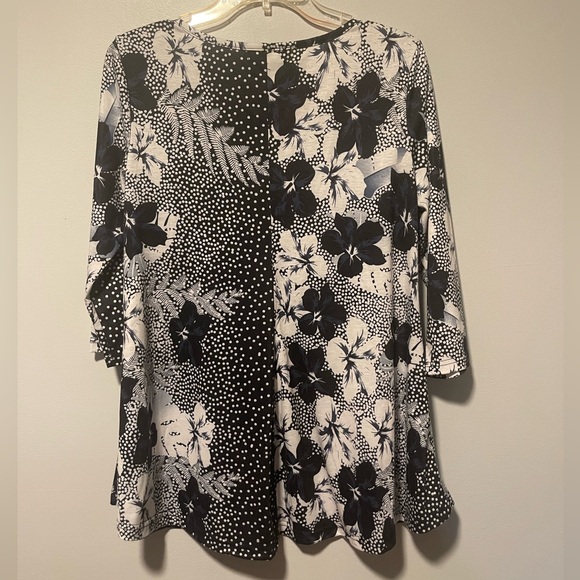 Nandashe Women’s Scoop Neck Tunic Top Sz L - Picture 2 of 6